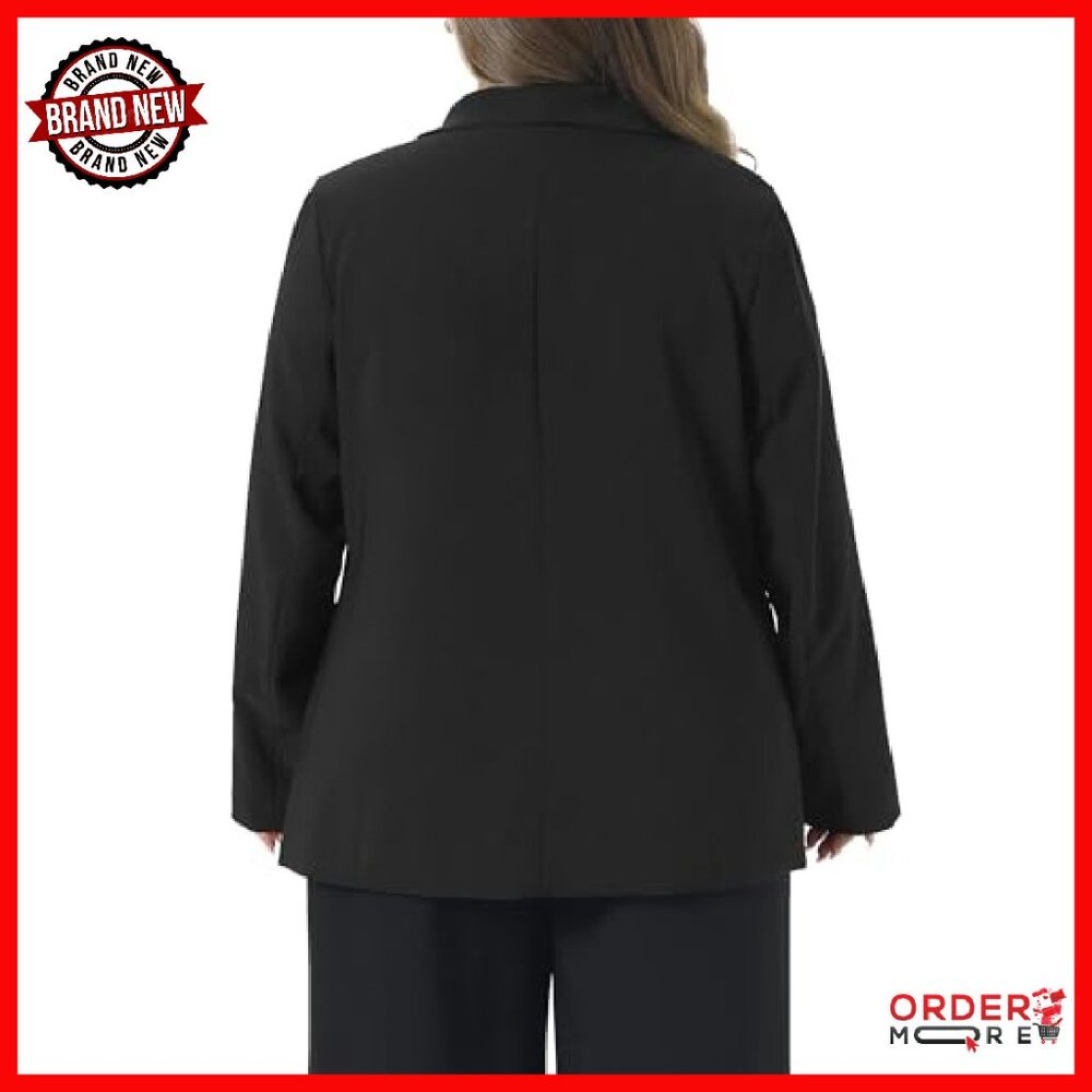 Plus Size Work Blazer Lapel Button Long Sleeve Li… - image 5